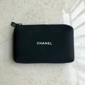 CHANEL neoprene cosmetic/make-up pouch